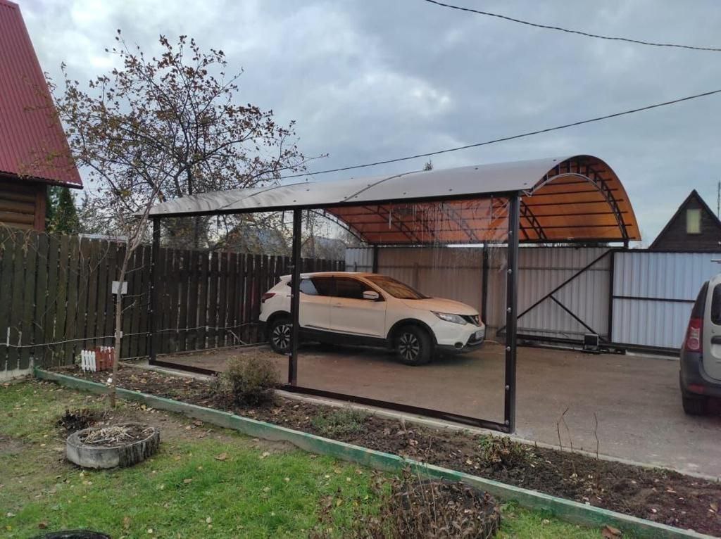 Прозрачные шторы ПВХ для навеса под автомобиль в Фосфоритном
